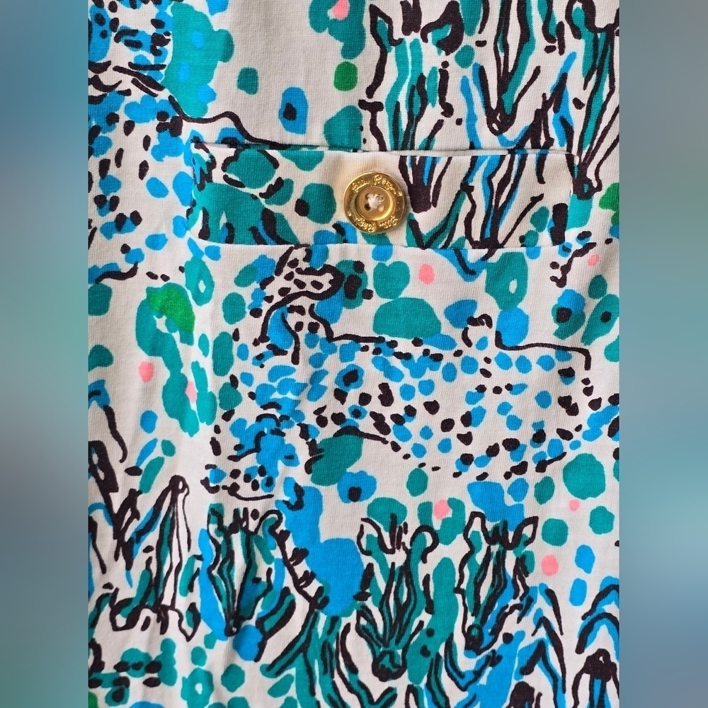 Lilly Pulitzer Corine Dress Sea Oat Escapades in the Everglades Big Cats XXS - Picture 3 of 7